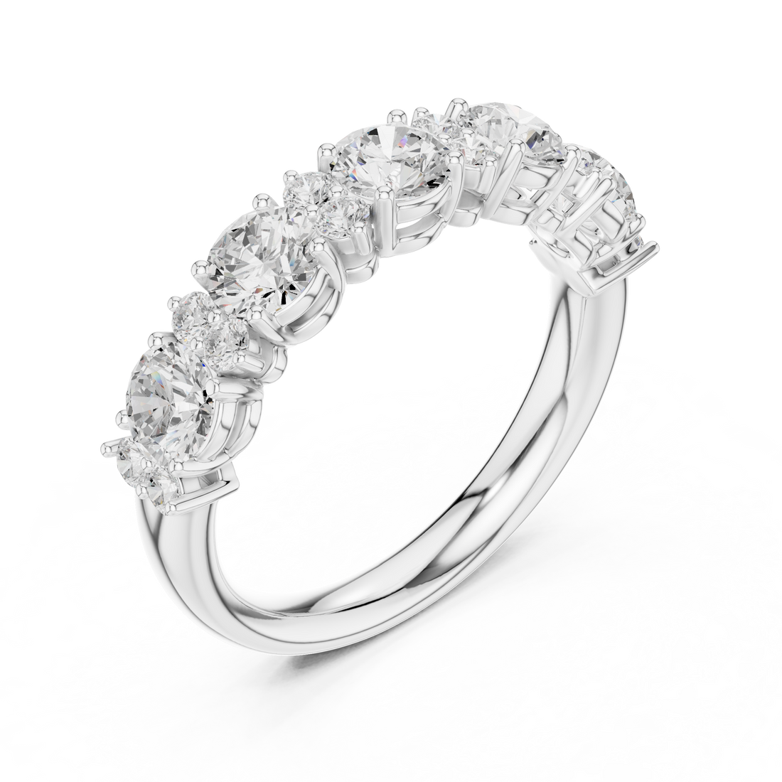 Luxury cluster diamond ring featuring multiple small stones forming dazzling centerpiece.