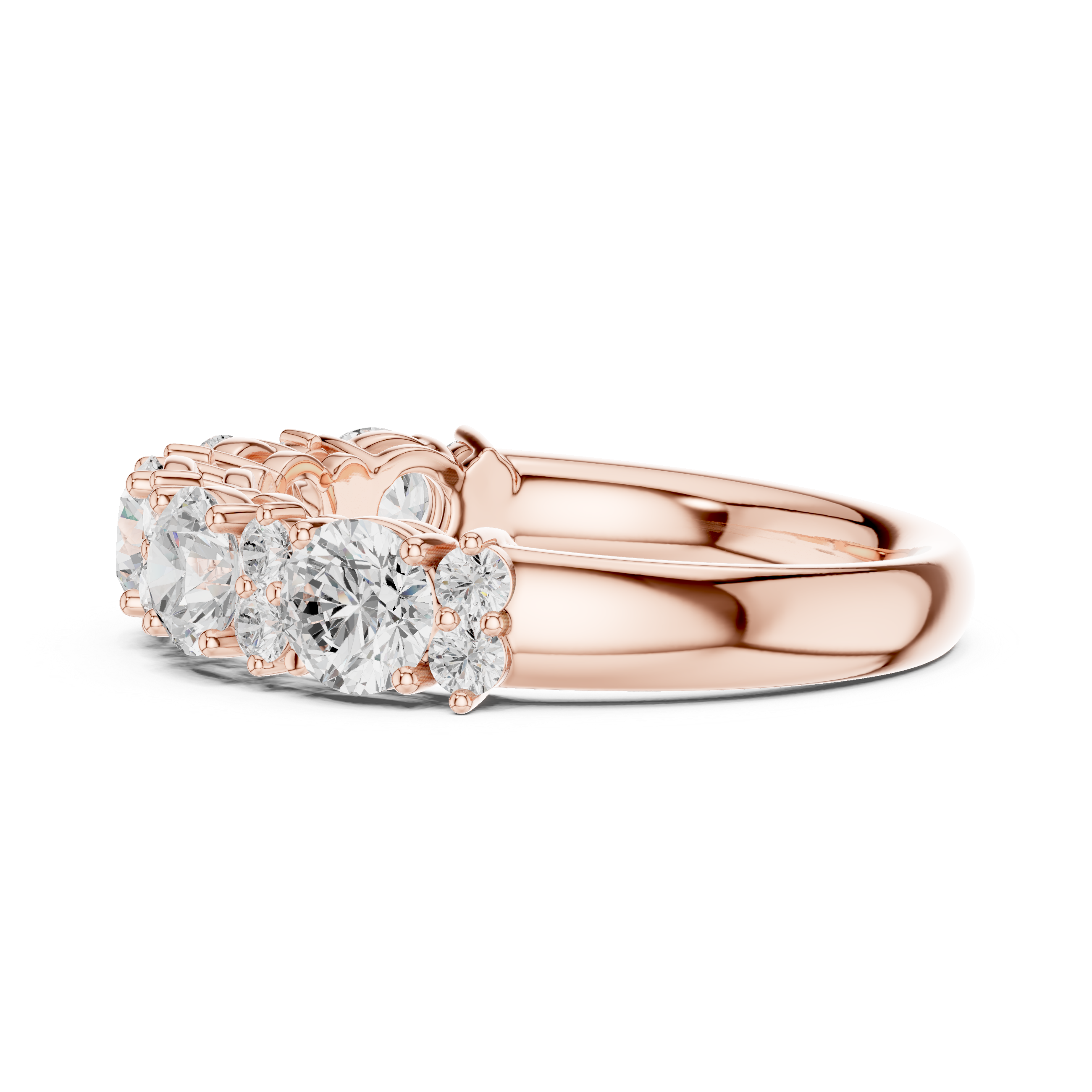 Classic stackable ring with slim gold band designed for layering multiple rings.