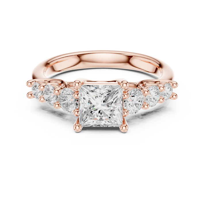 Designer men's gemstone ring featuring bold rectangular stone centerpiece.