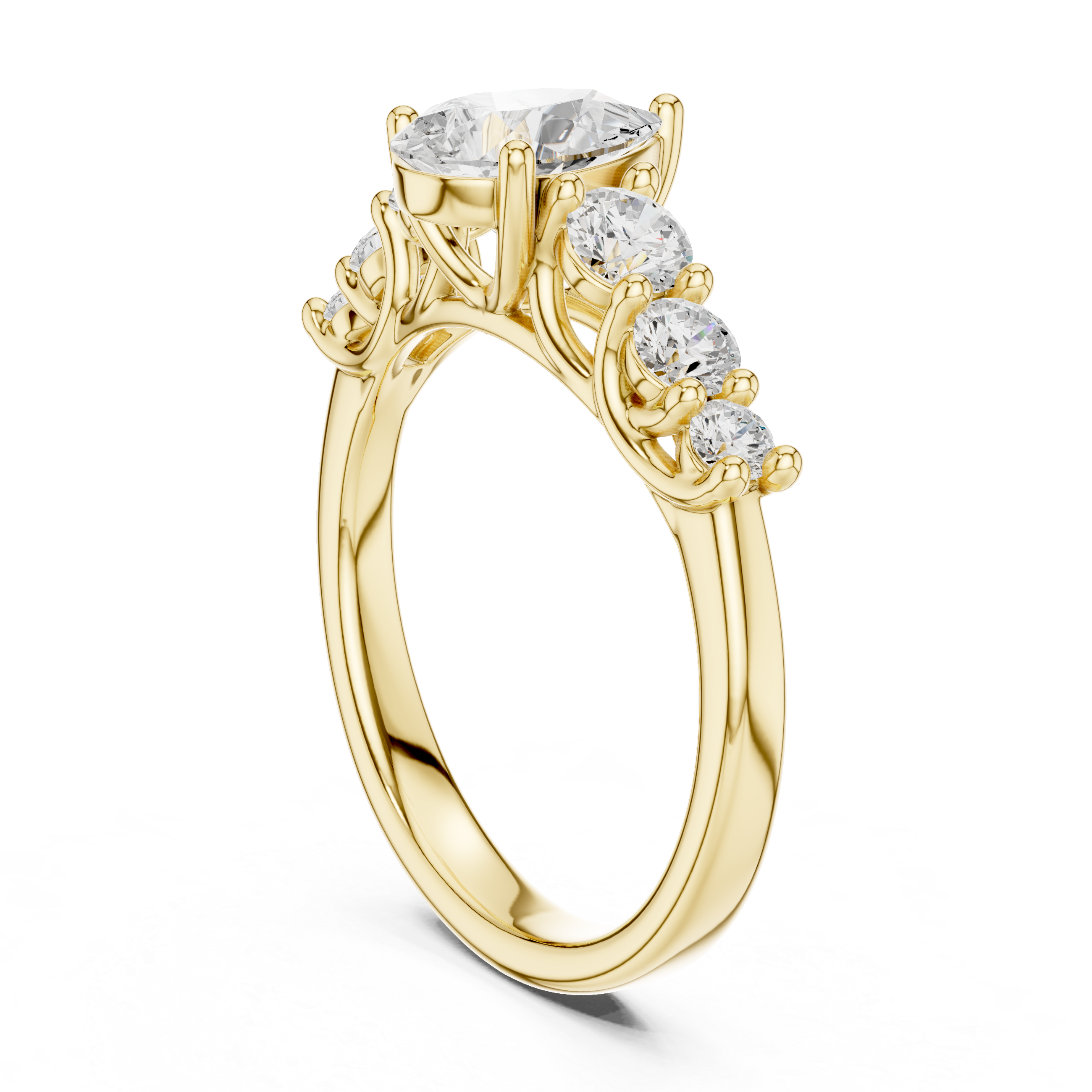 Classic wedding jewellery set featuring matching gold accessories.