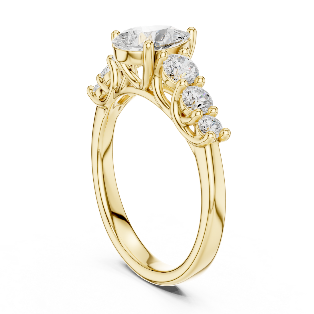 Classic wedding jewellery set featuring matching gold accessories.