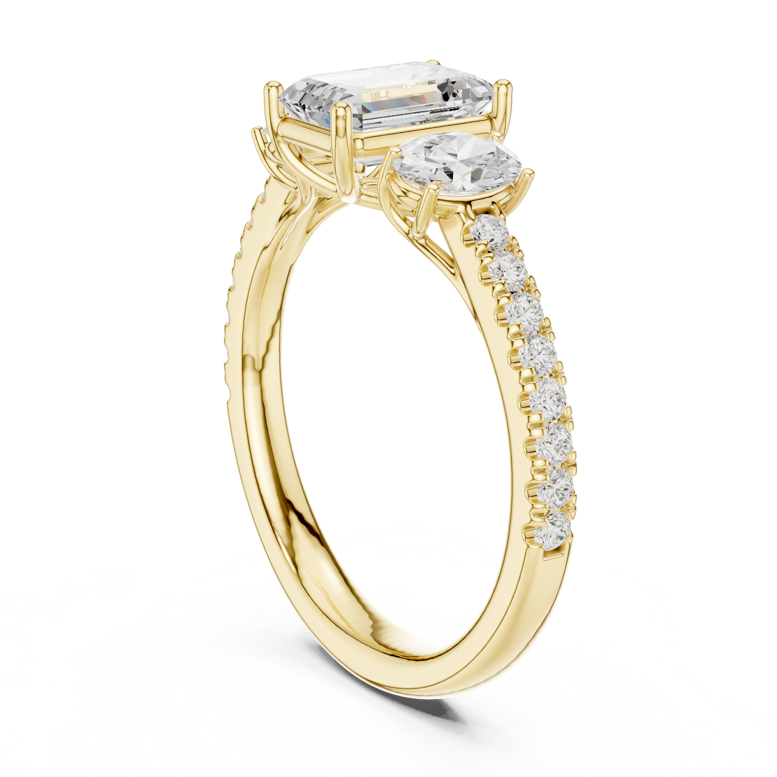 Modern promise ring featuring minimalist structure.