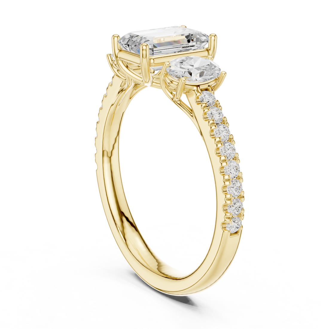 Modern promise ring featuring minimalist structure.