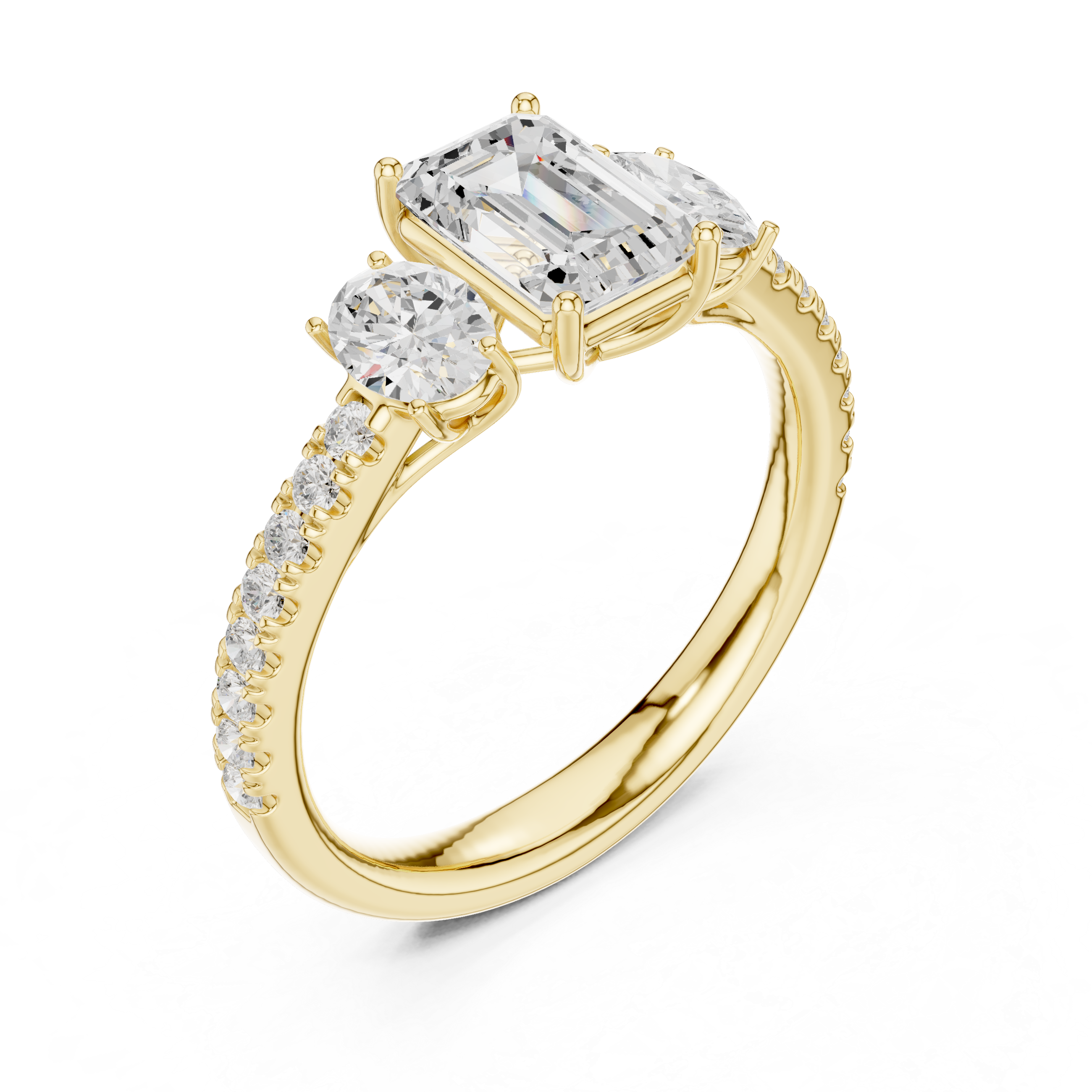 Luxury celebration ring featuring decorative gemstone centerpiece.