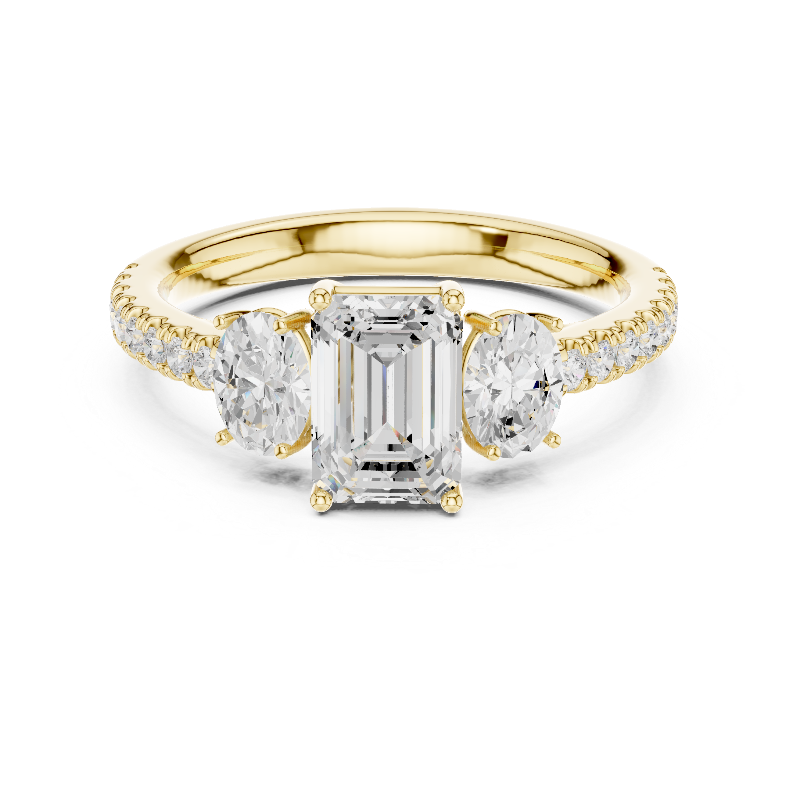 Luxury diamond stud earrings featuring brilliant-cut stones.