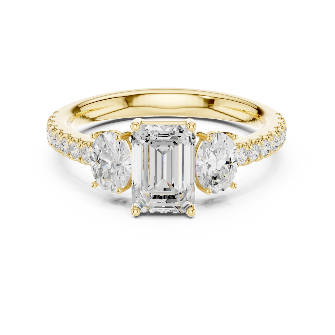 Luxury diamond stud earrings featuring brilliant-cut stones.