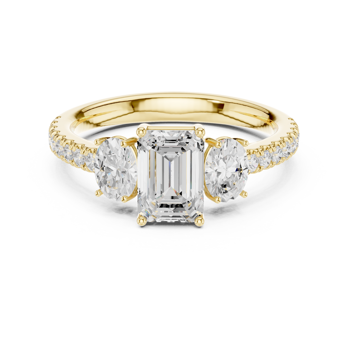 Luxury diamond stud earrings featuring brilliant-cut stones.
