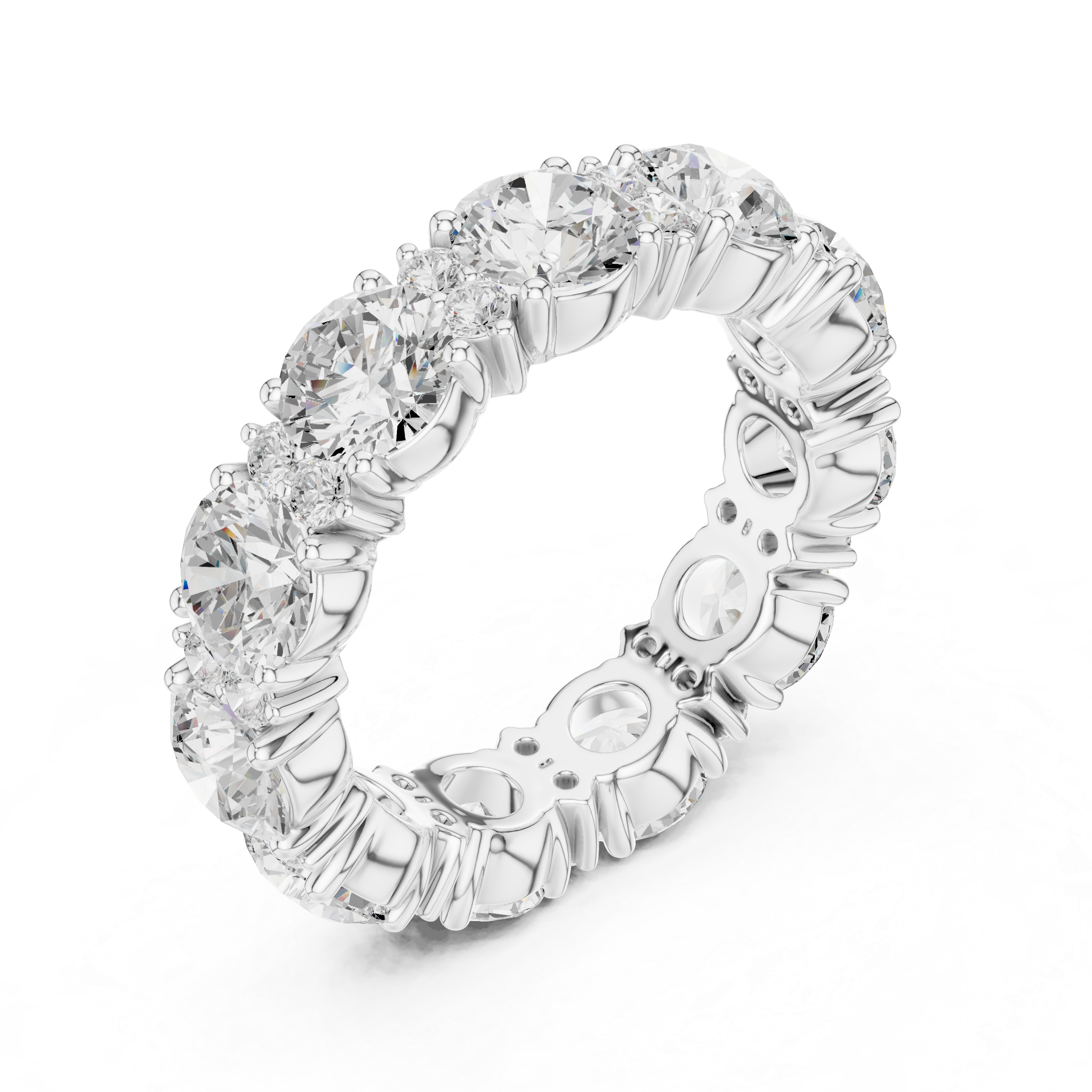 Luxury cluster diamond ring featuring multiple small stones forming dazzling centerpiece.