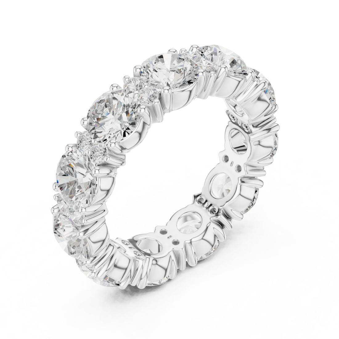 Luxury cluster diamond ring featuring multiple small stones forming dazzling centerpiece.