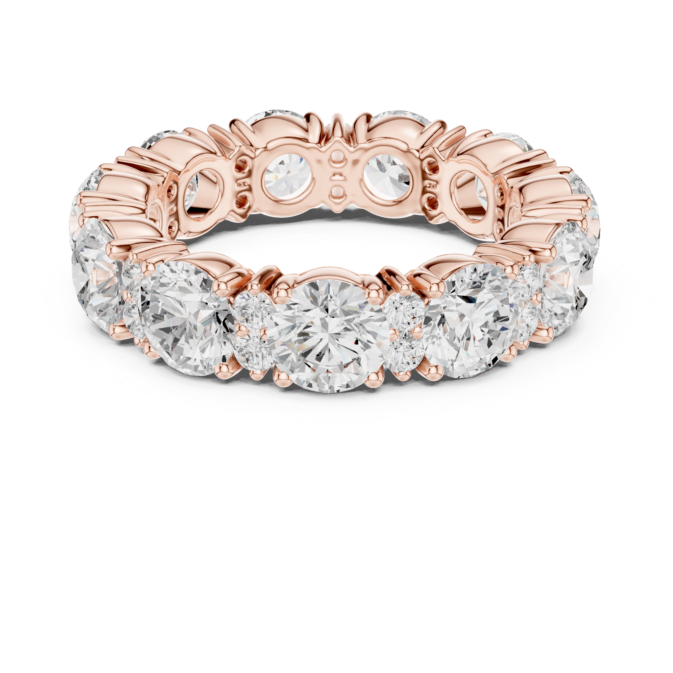 Classic stackable ring with slim gold band designed for layering multiple rings.