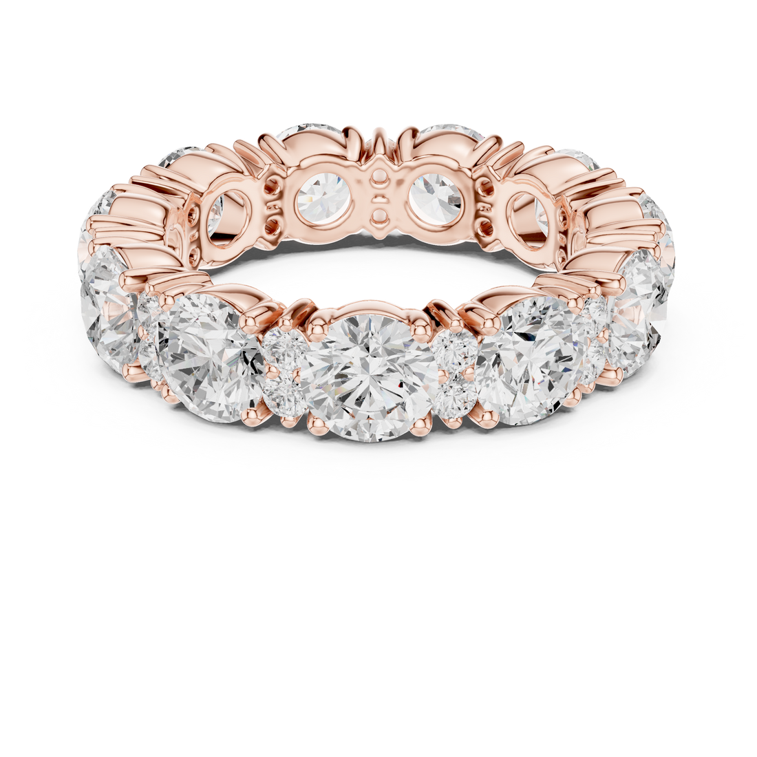 Classic stackable ring with slim gold band designed for layering multiple rings.