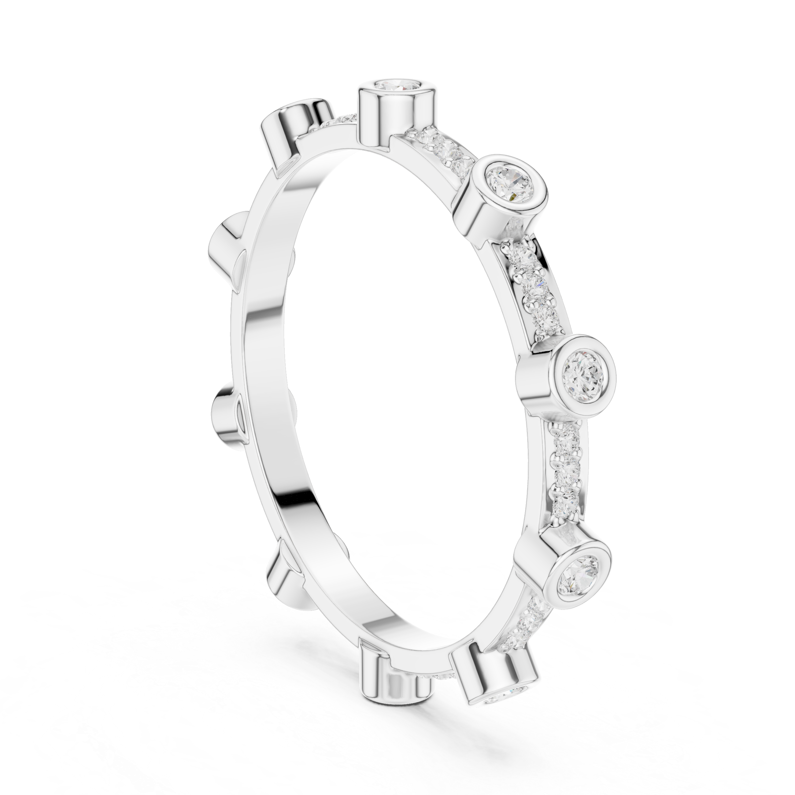 Designer crescent-shaped earrings with curved modern silhouette.