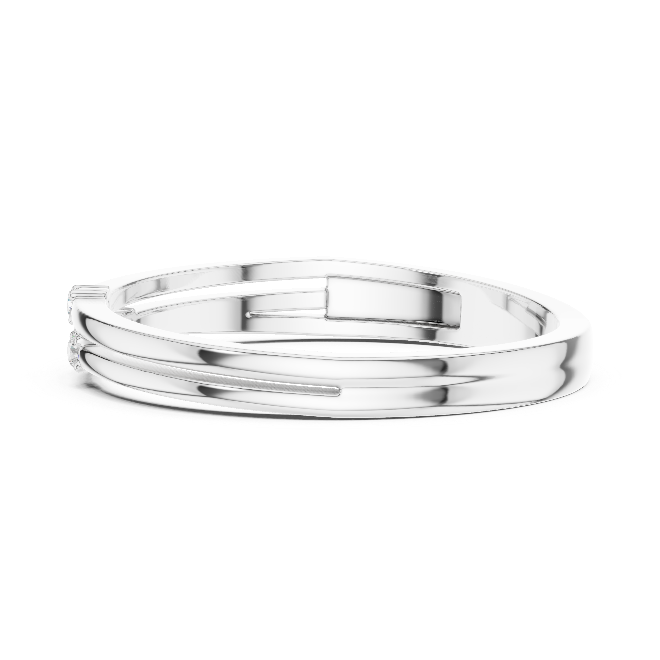 Stylish braided bracelet crafted with twisted metal strands.