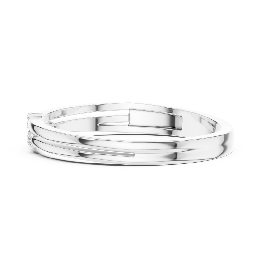 Stylish braided bracelet crafted with twisted metal strands.