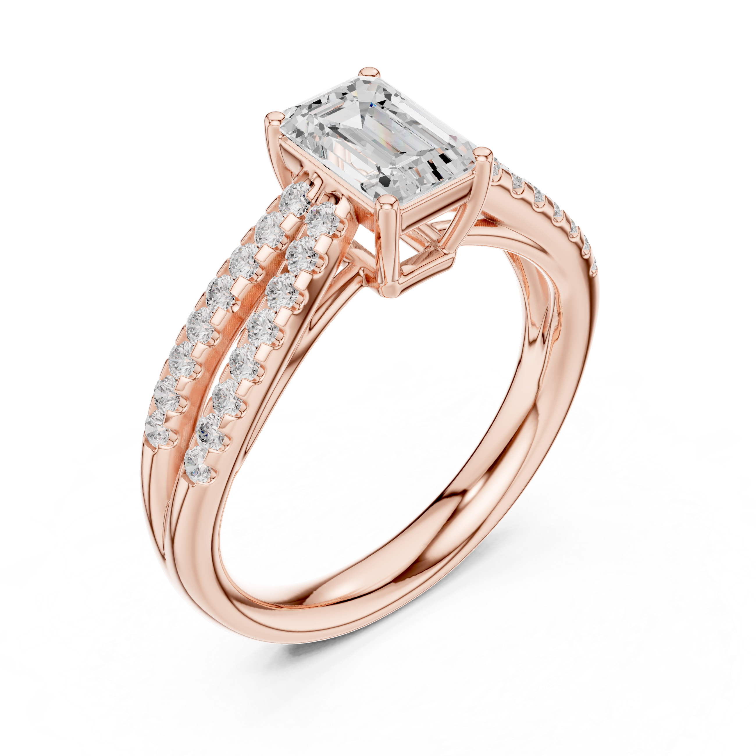 Elegant nose pin featuring tiny solitaire diamond in sleek gold mount.