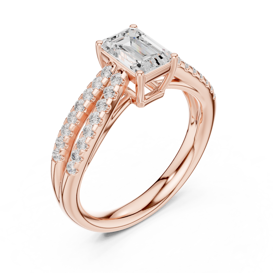 Elegant nose pin featuring tiny solitaire diamond in sleek gold mount.