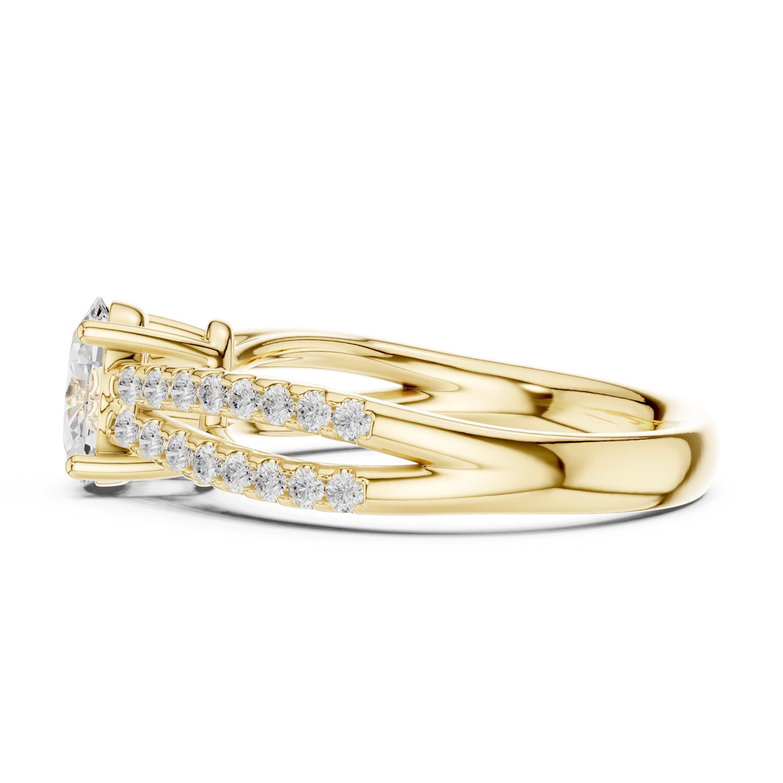 Stylish multi-band ring featuring layered metal structure.