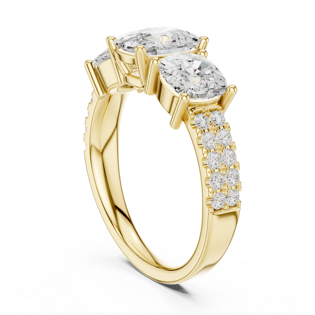 Modern promise ring featuring minimalist structure.