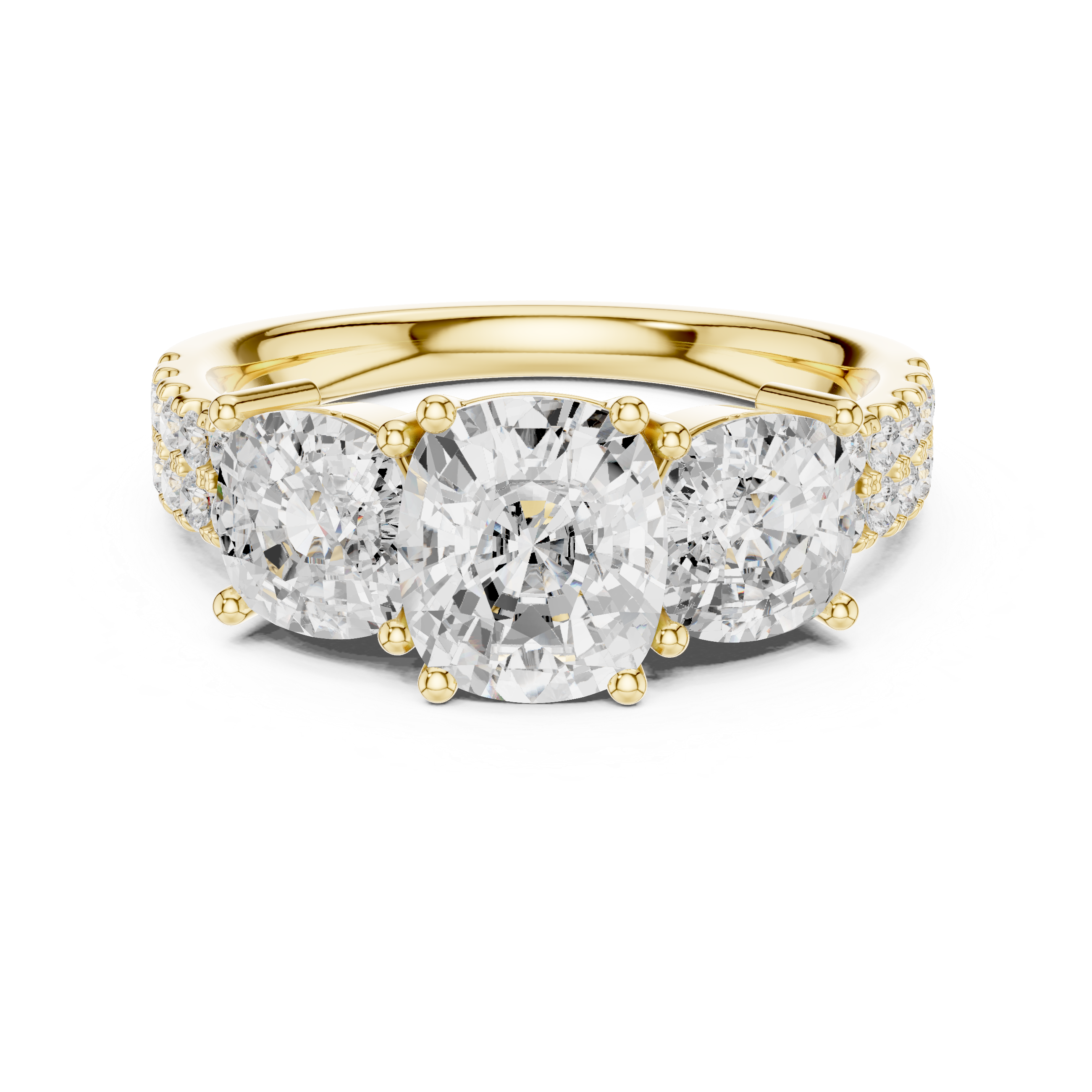 Luxury diamond stud earrings featuring brilliant-cut stones.