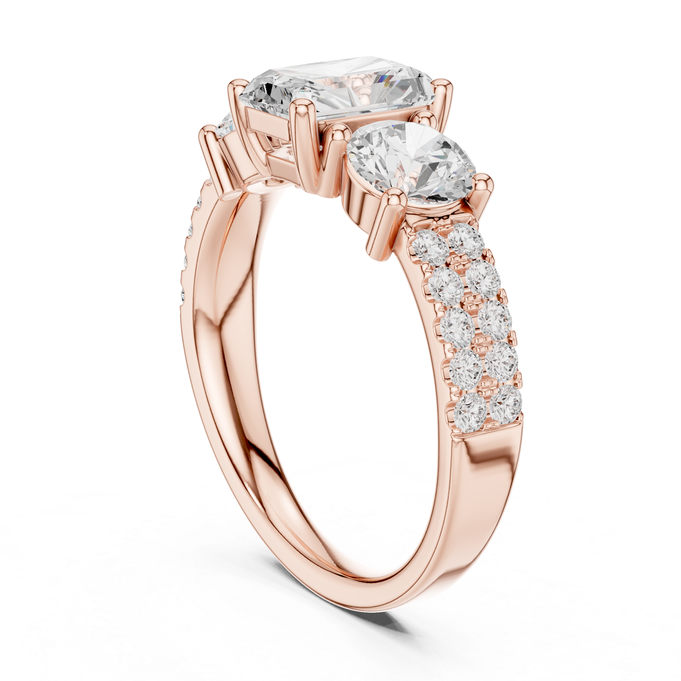Classic cushion-cut diamond ring with vintage-inspired halo setting and sparkling accents.