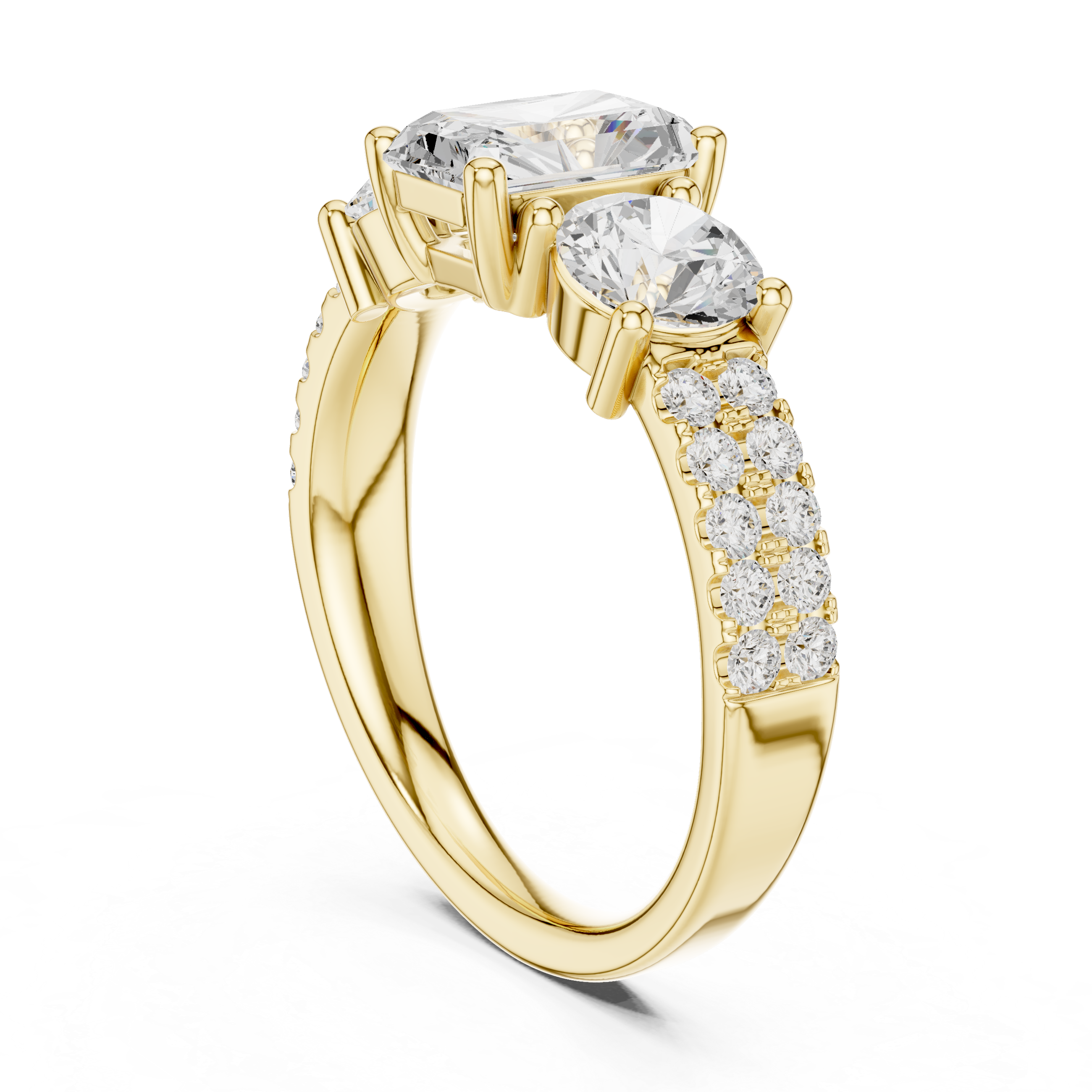 Minimalist thin band ring with tiny diamond accents and sleek modern look.