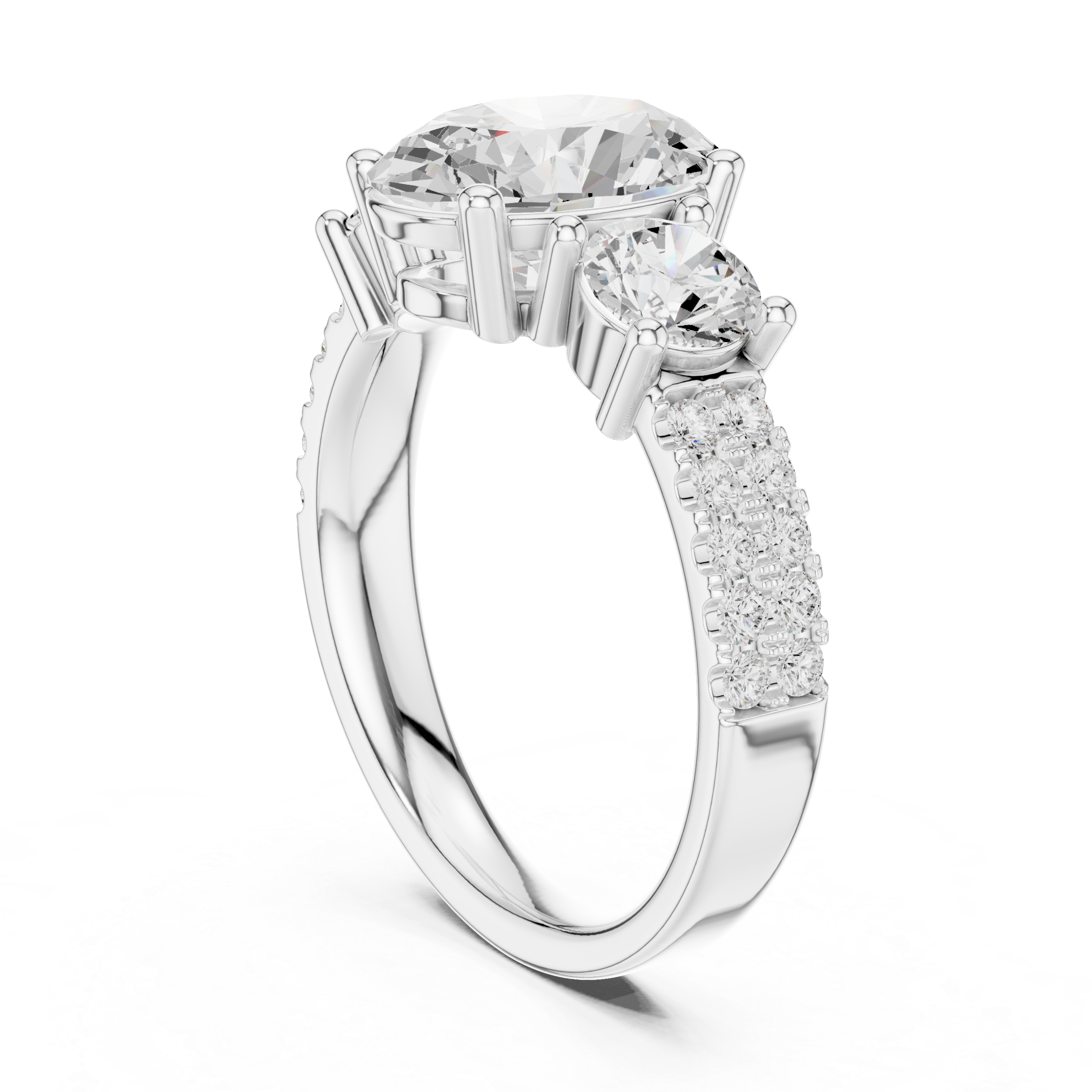 Designer crescent-shaped earrings with curved modern silhouette.