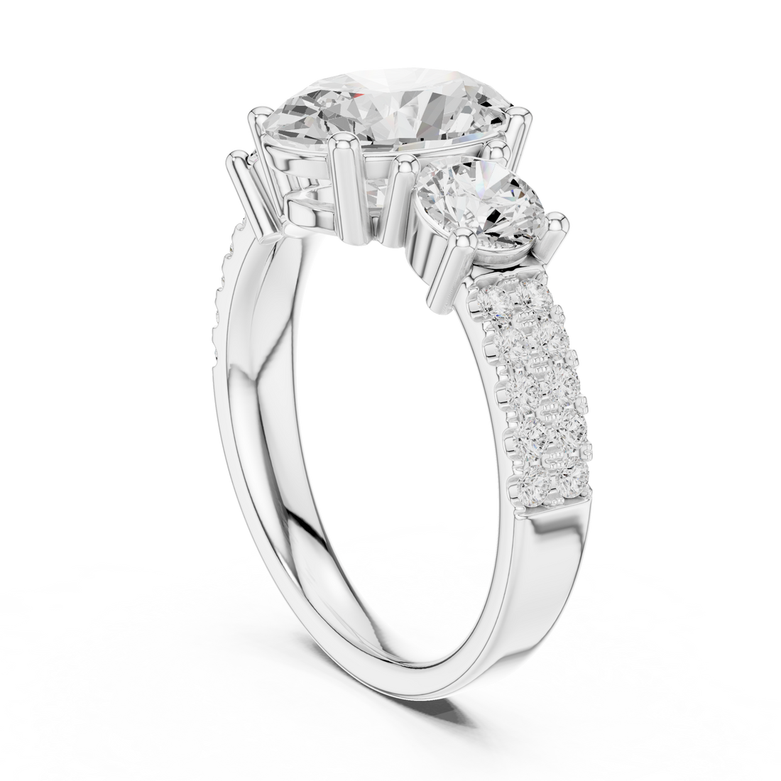 Designer crescent-shaped earrings with curved modern silhouette.
