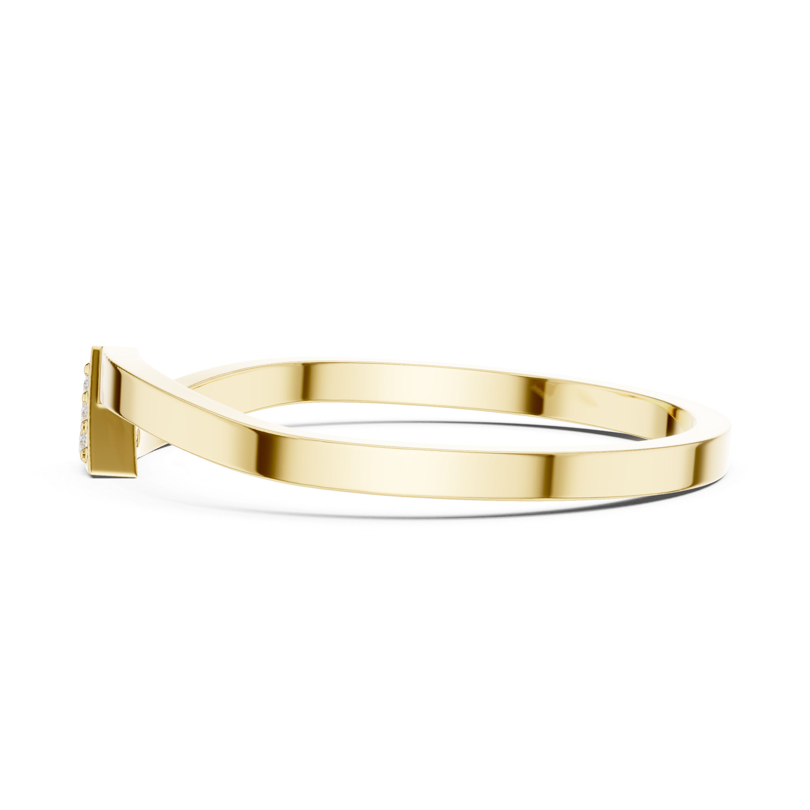 Modern minimalist choker necklace with smooth polished metal band.