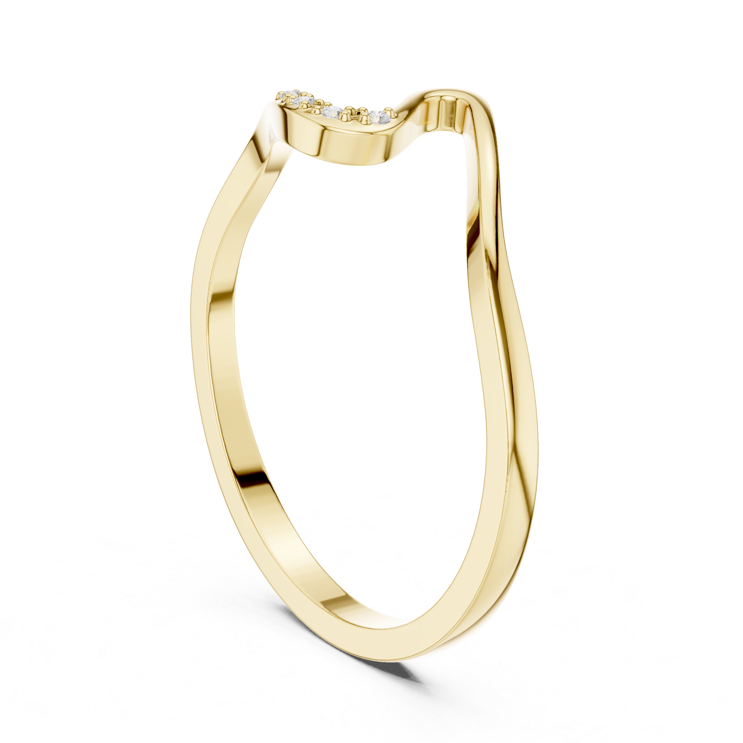 Minimalist small nose pin with polished metal finish.