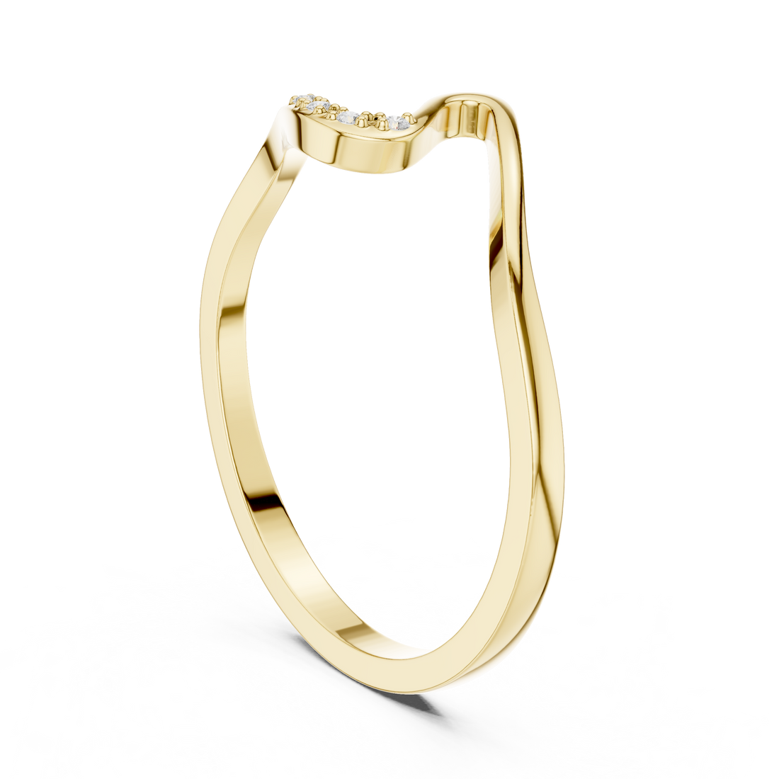 Minimalist small nose pin with polished metal finish.