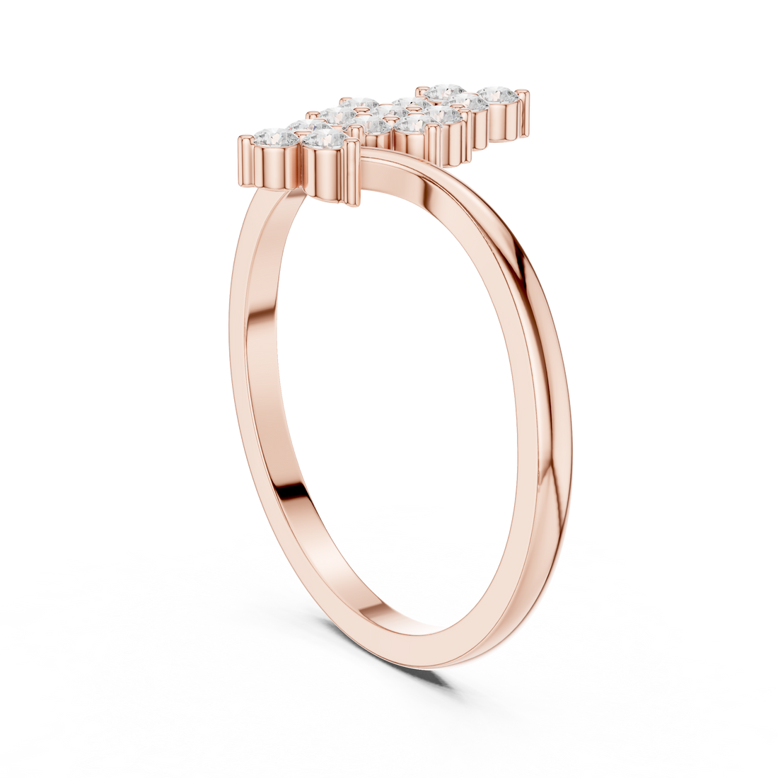 Elegant princess-cut diamond engagement ring with brilliant center stone and slim polished gold band.