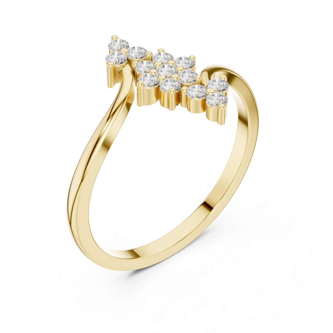 Minimalist thin band ring with tiny diamond accents and sleek modern look.