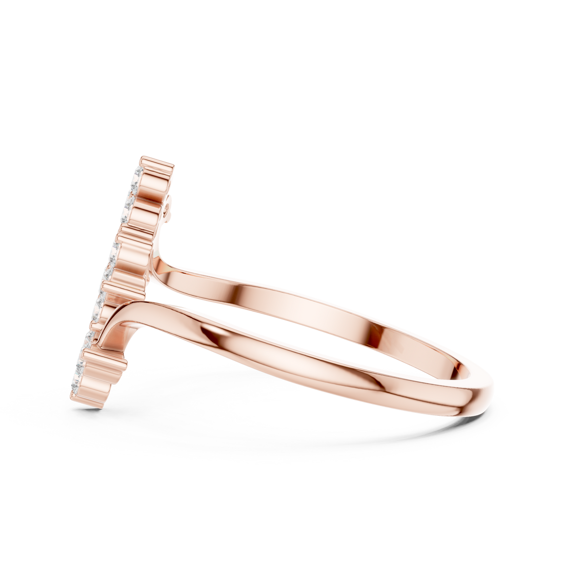 Elegant eternity ring featuring continuous circle of diamonds around the band.
