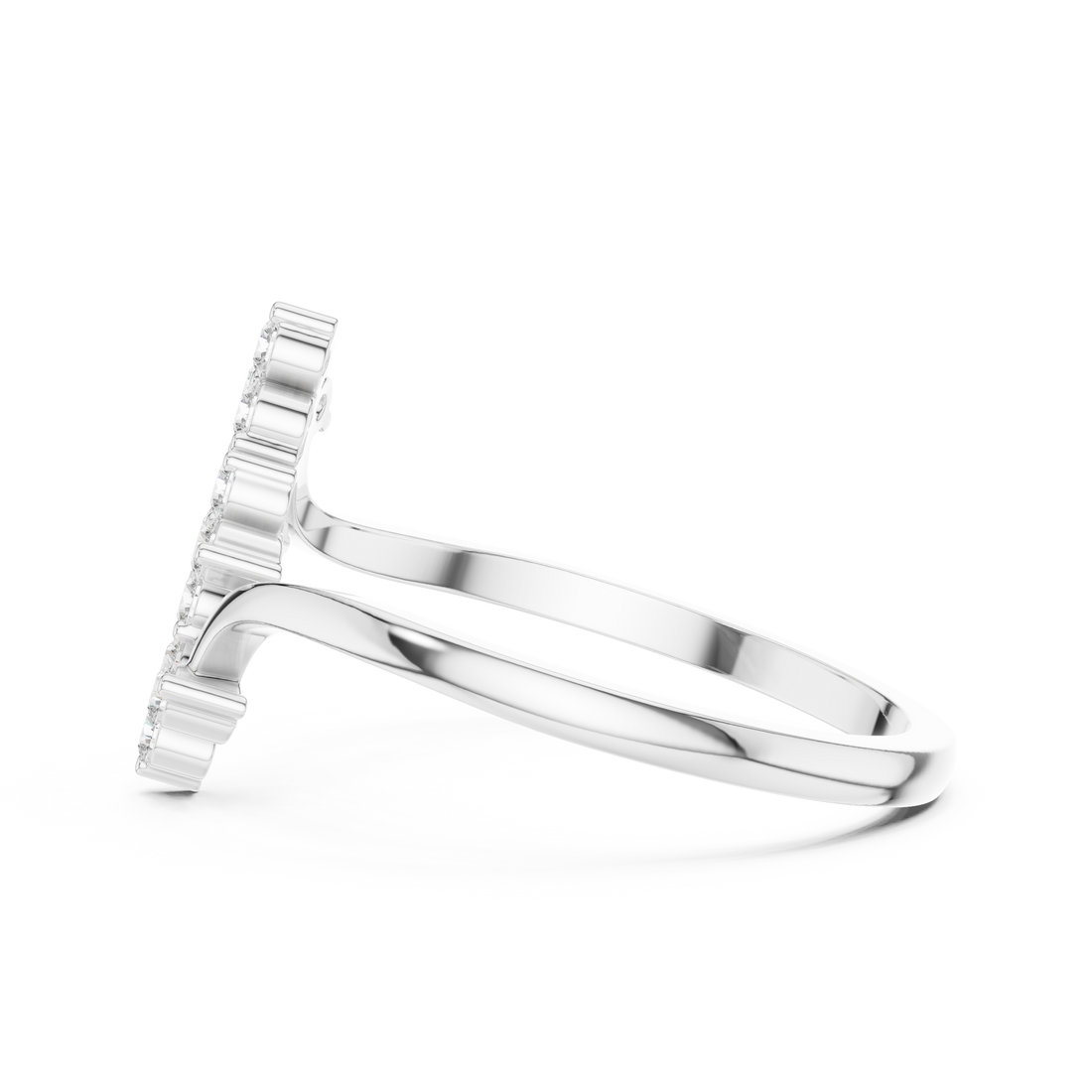 Classic stackable ring with slim gold band designed for layering multiple rings.