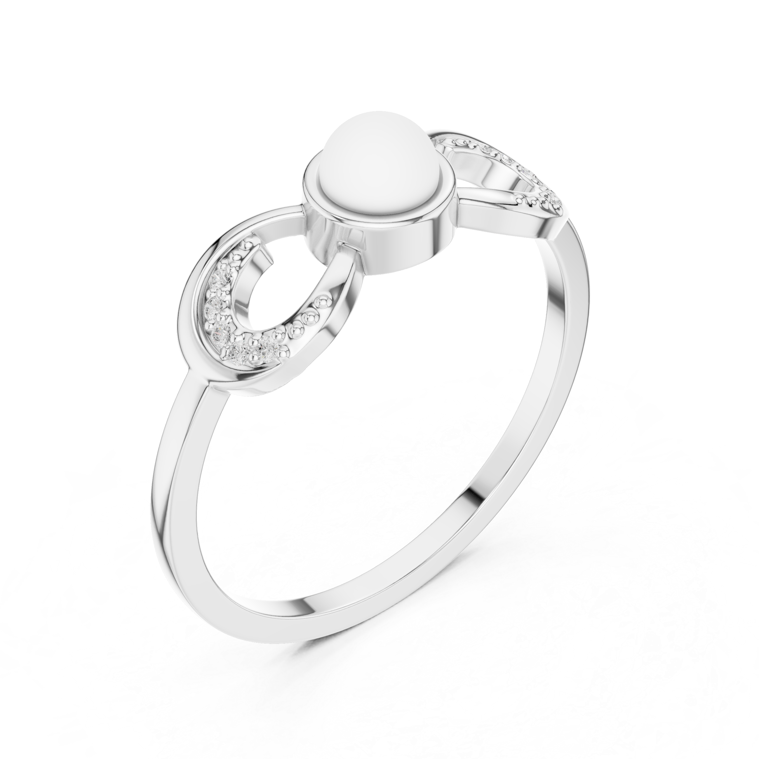 Elegant floral stud earrings crafted with petal-shaped diamond accents.