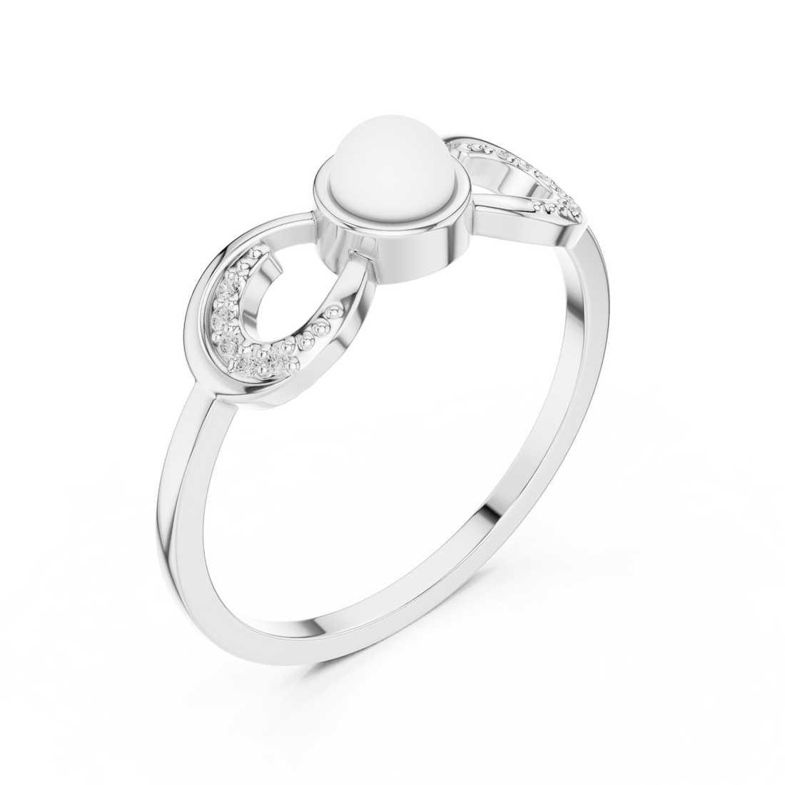 Elegant floral stud earrings crafted with petal-shaped diamond accents.