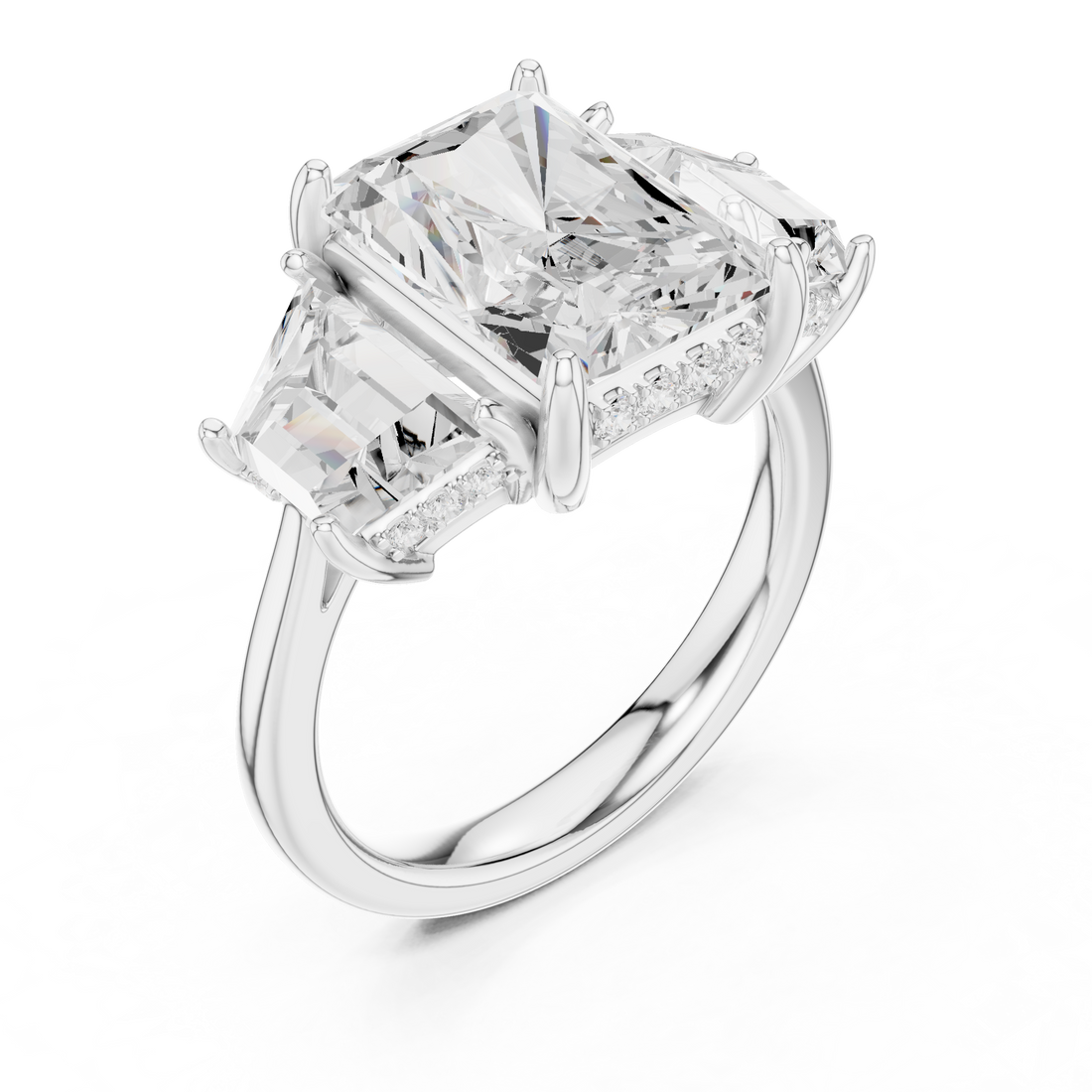 Elegant nose pin featuring tiny solitaire diamond in sleek gold mount.