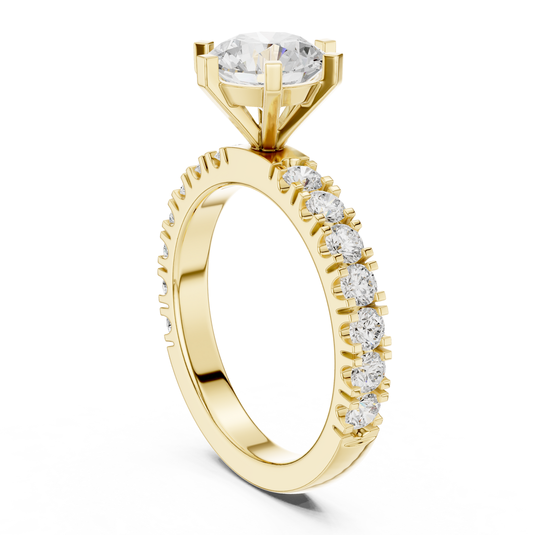 Classic eternity band featuring continuous diamond circle.
