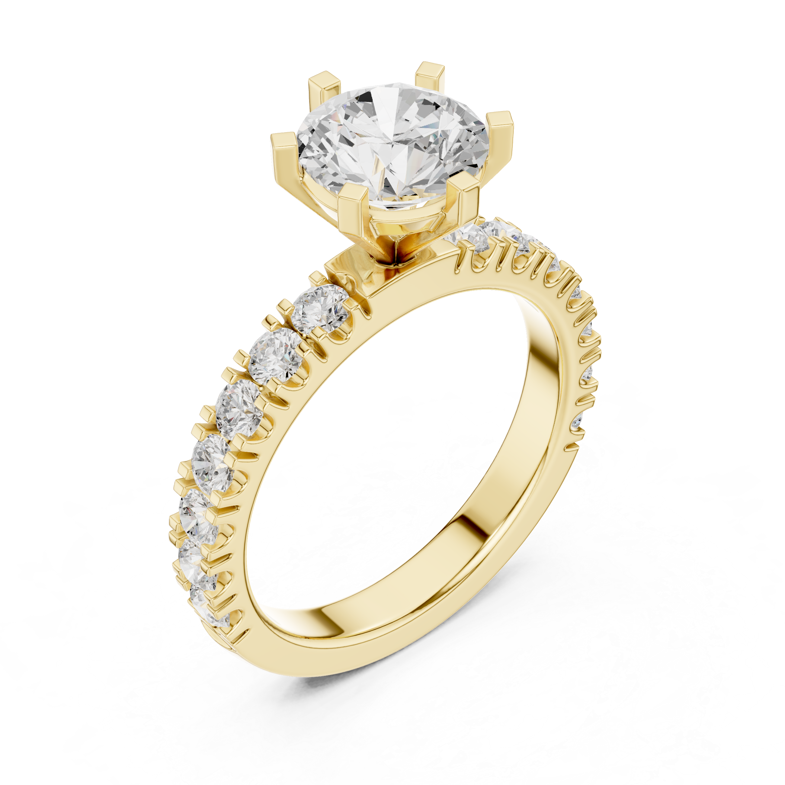 Stylish anniversary ring featuring sparkling stone accents.