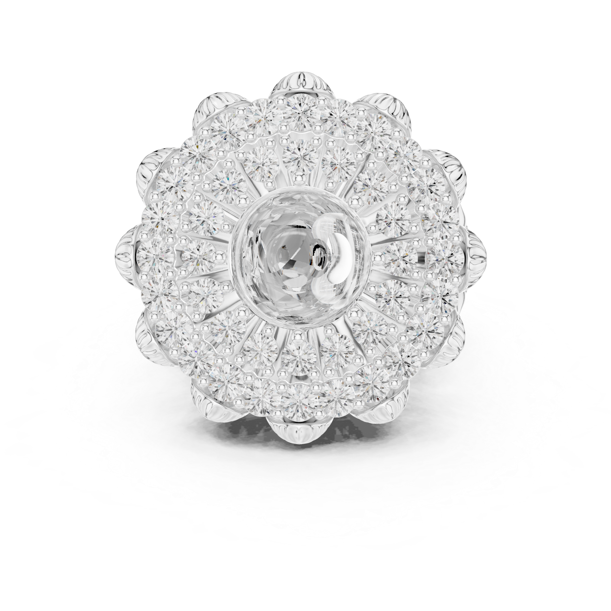 Classic stackable ring with slim gold band designed for layering multiple rings.