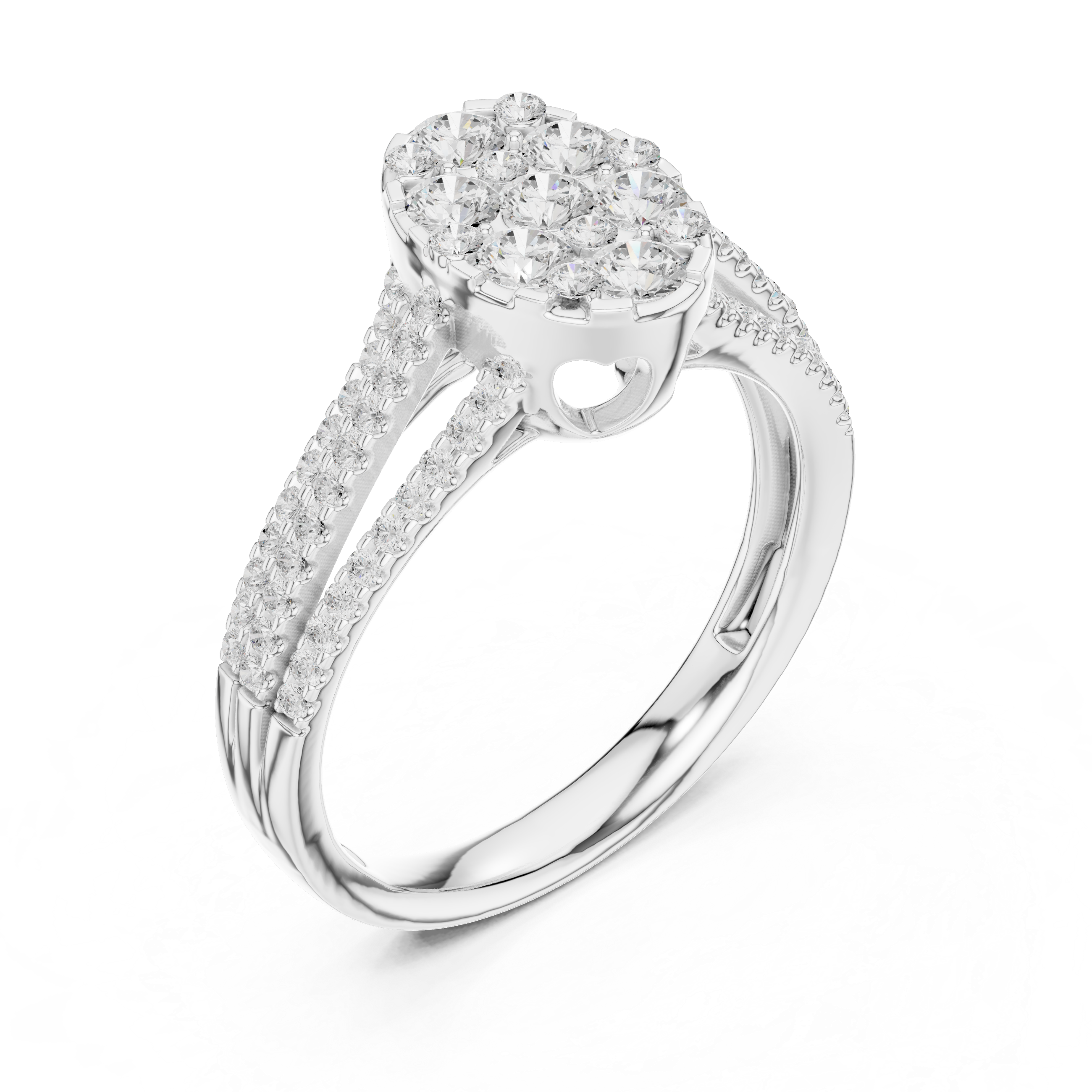Elegant nose pin featuring tiny solitaire diamond in sleek gold mount.