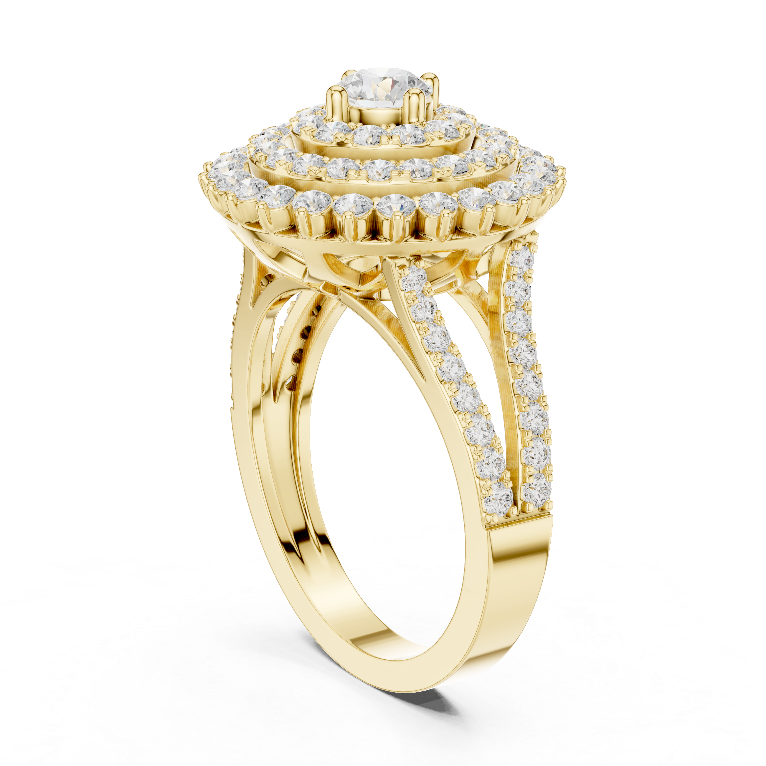 Classic eternity band featuring continuous diamond circle.