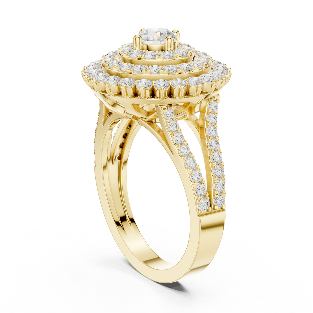 Classic eternity band featuring continuous diamond circle.