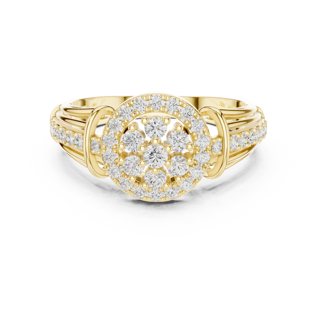 Stylish knot design ring symbolizing love and unity with polished finish.