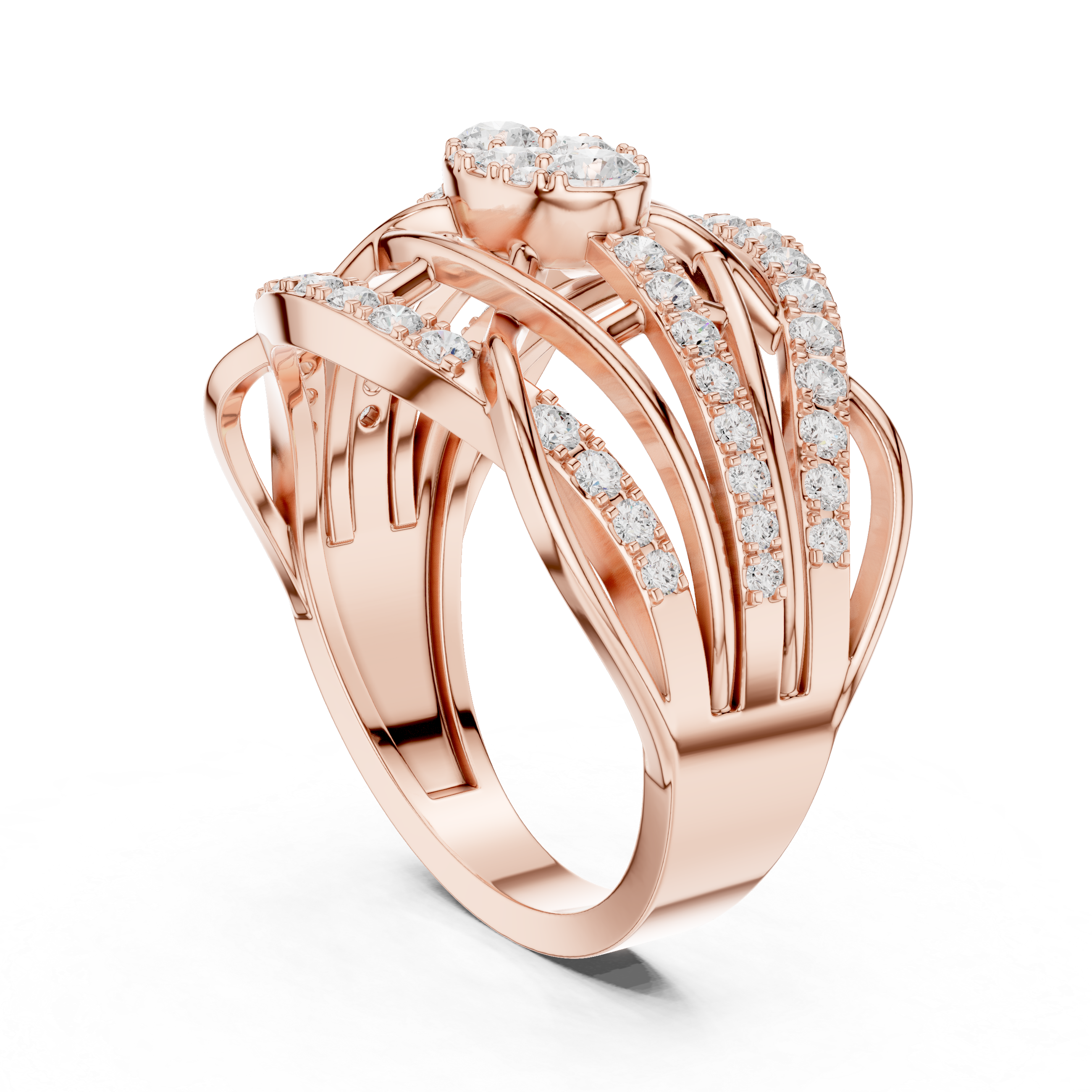 Modern open ring featuring adjustable dual-end design.