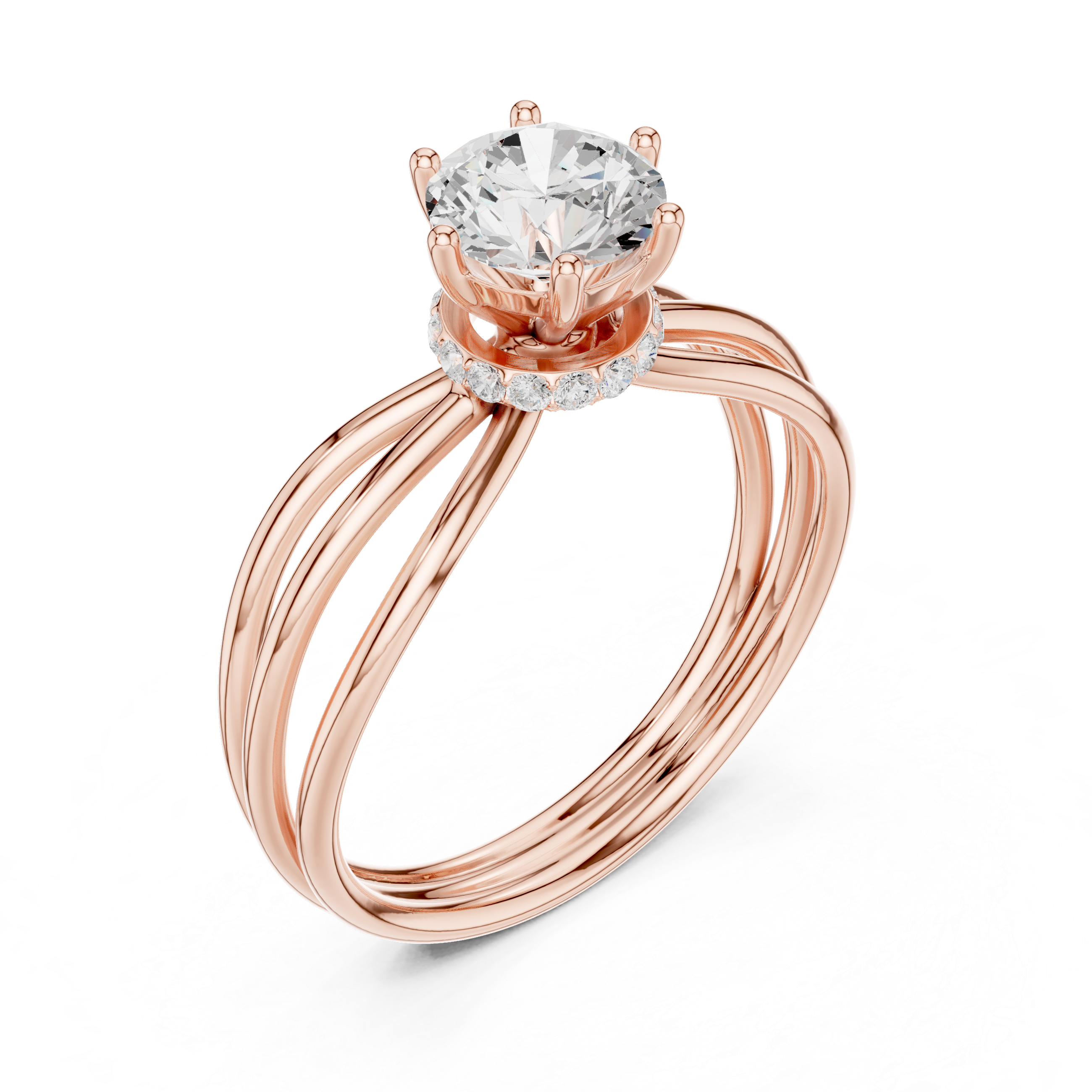 Modern diamond pendant featuring minimalist design.