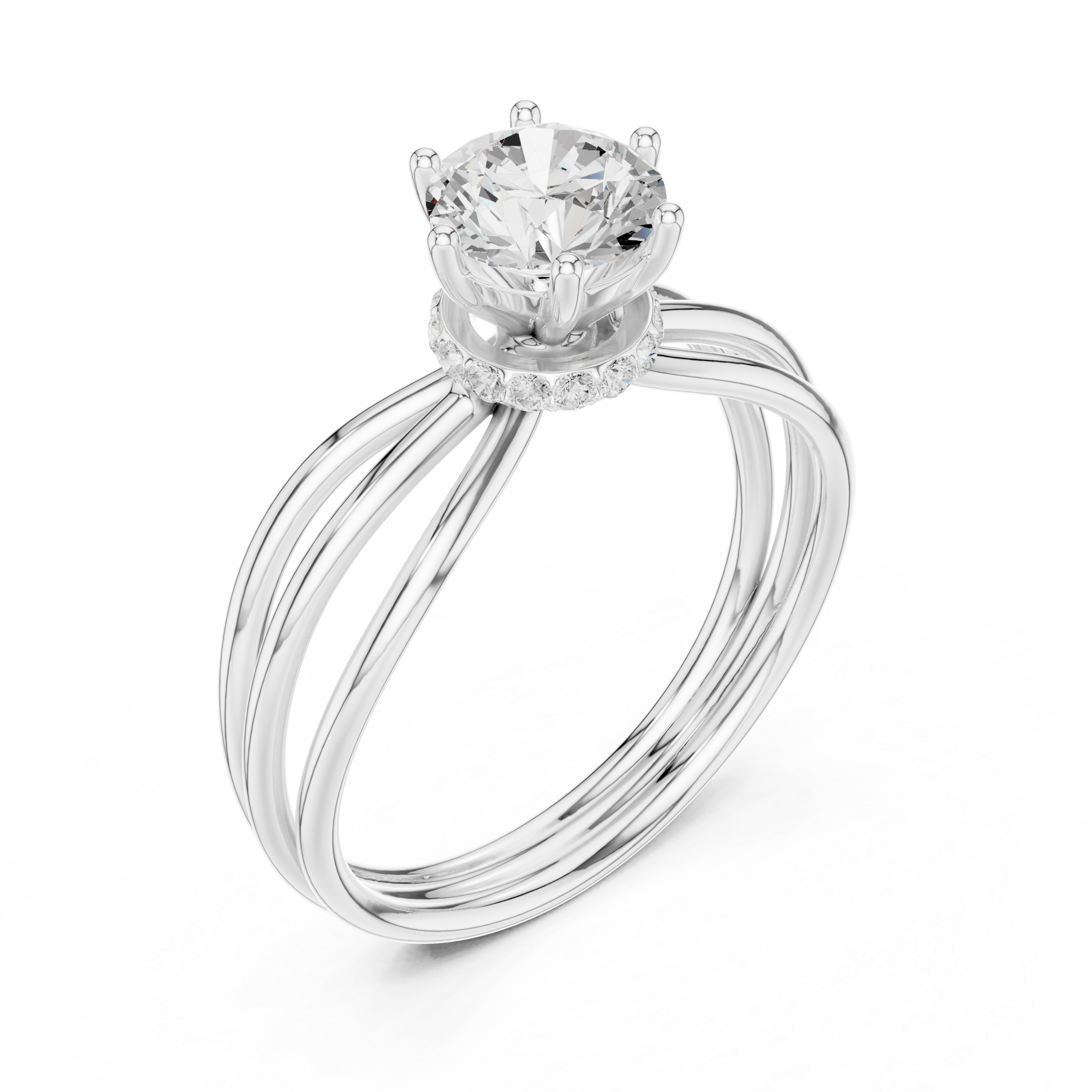 Elegant stackable ring set featuring multiple slim bands.