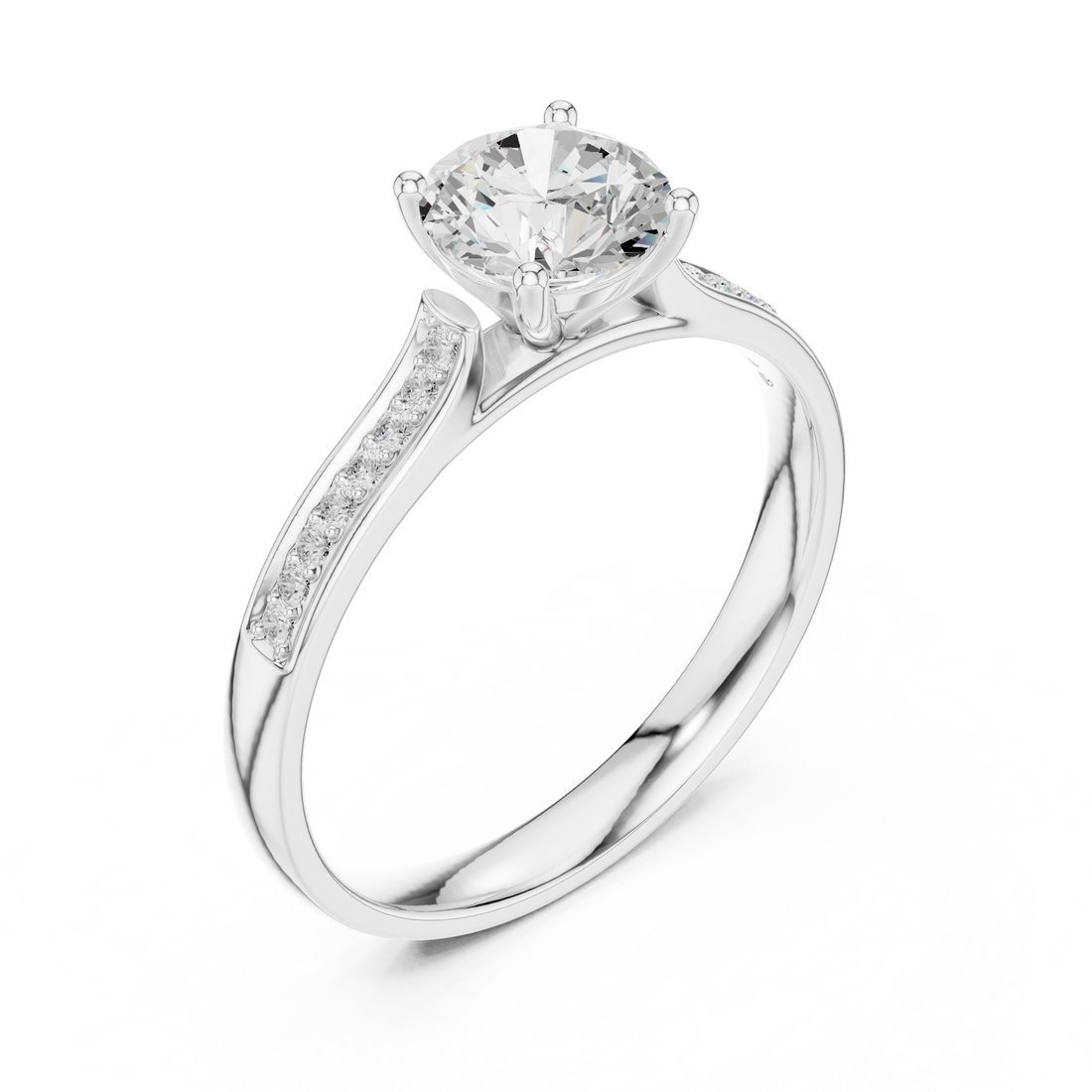 Stylish marquise diamond ring with elongated shape and delicate prong setting.
