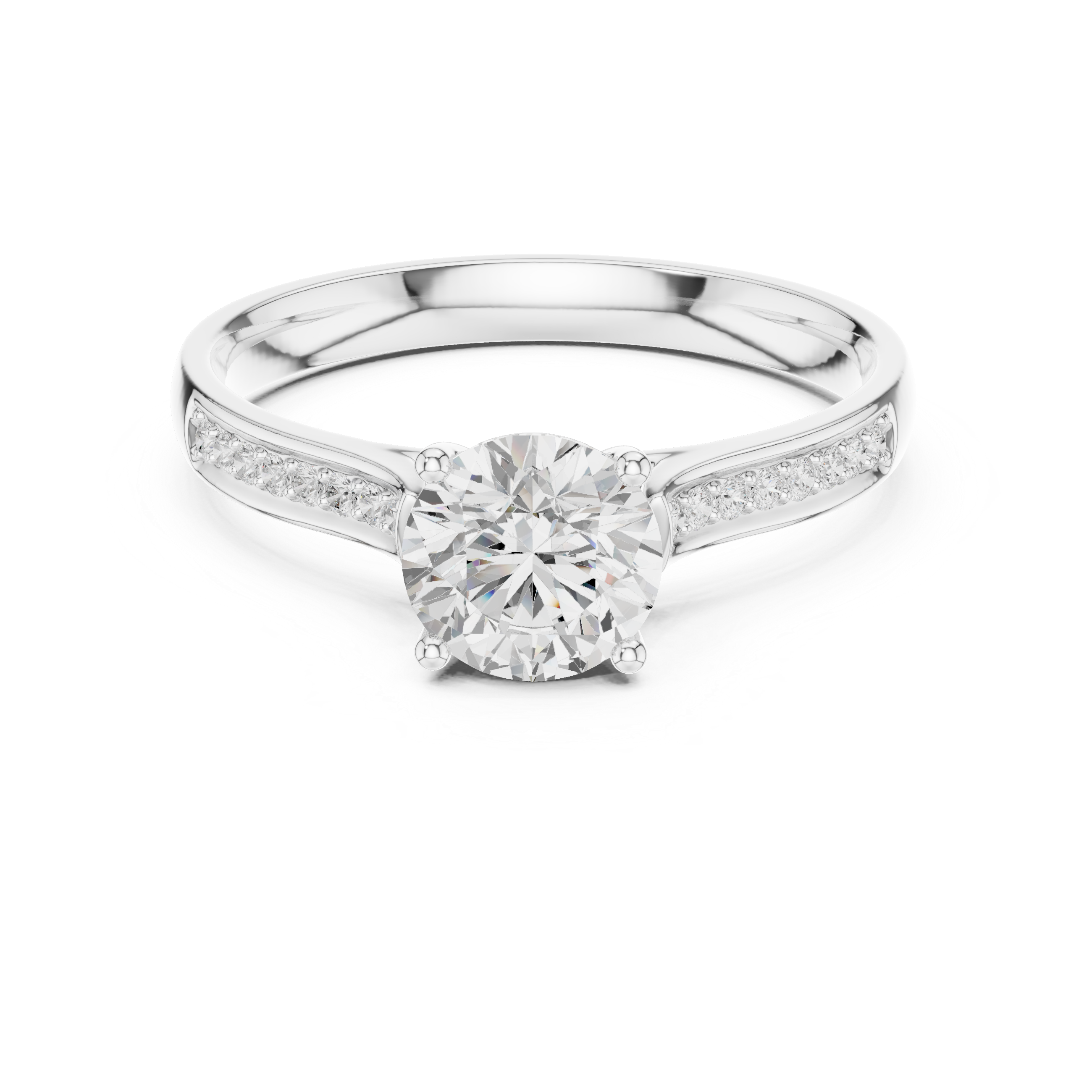 Classic stackable ring with slim gold band designed for layering multiple rings.