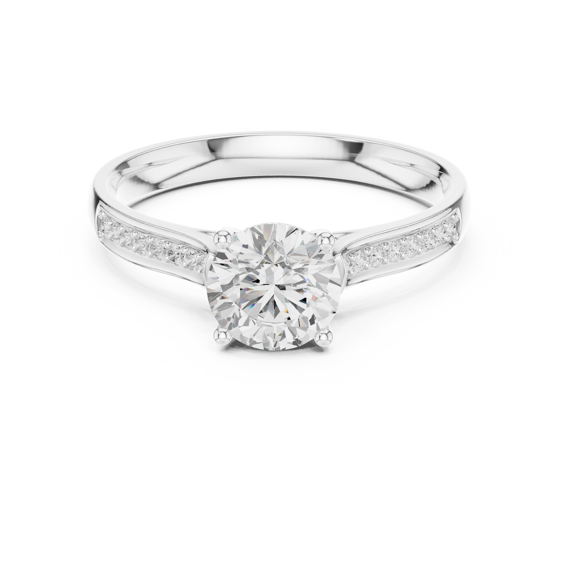 Classic stackable ring with slim gold band designed for layering multiple rings.